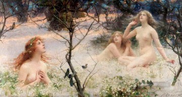 Mitos y leyendas Henrietta Rae Desnudo clásico Pinturas al óleo